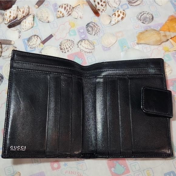 Gucci Palladium Horsebit Black Wallet - Picture 3 of 8